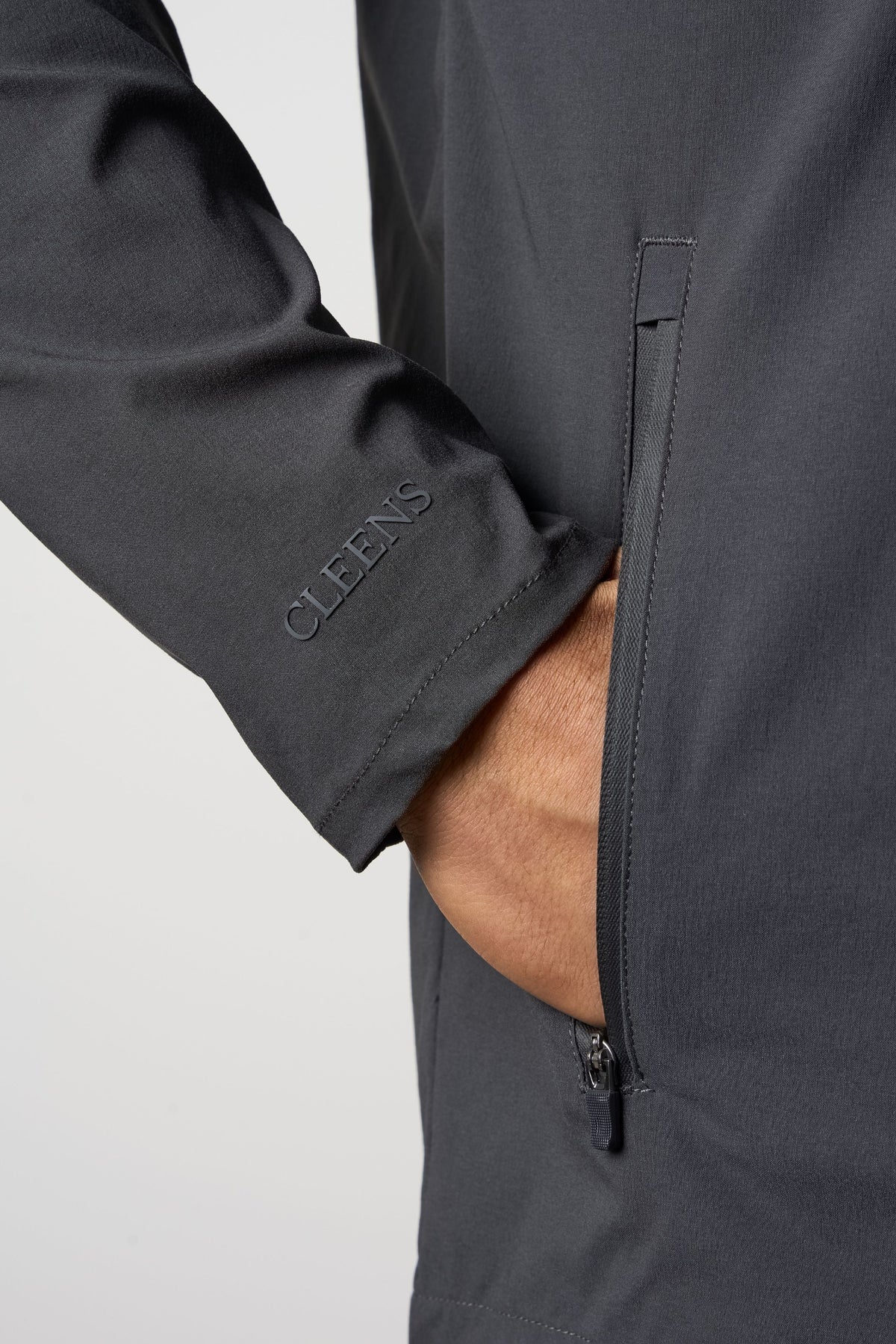 Woven Tech Windrunner Jacket Charcoal