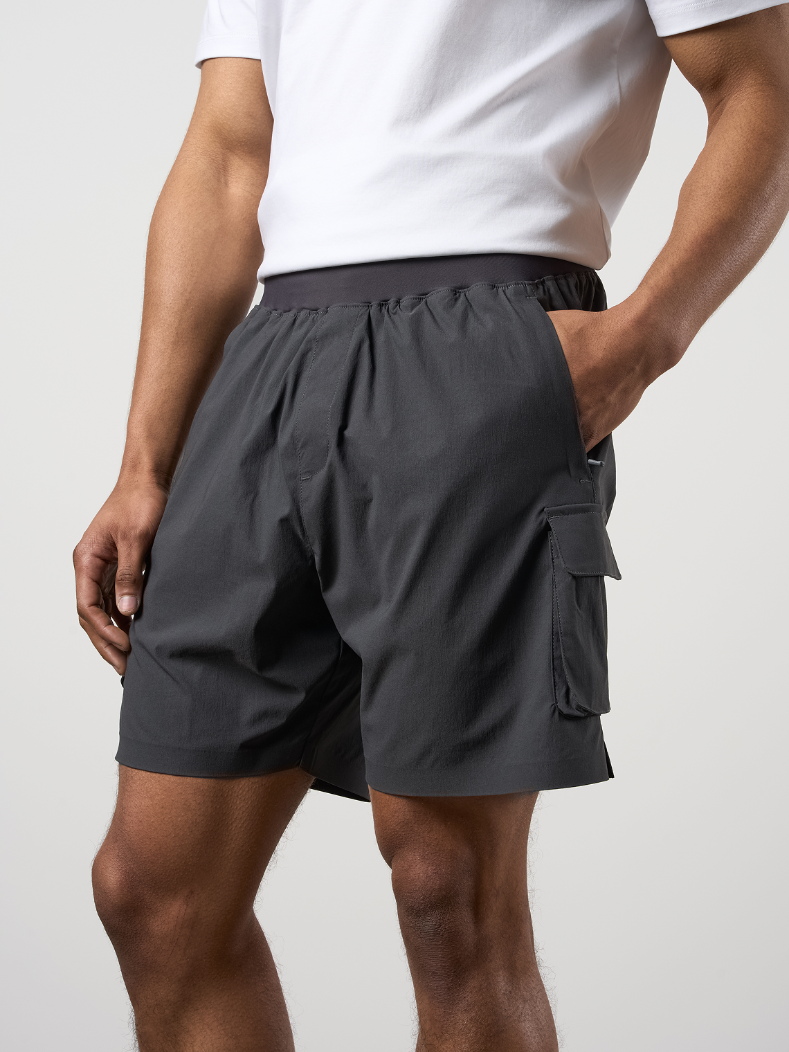 Woven Tech Shorts Charcoal