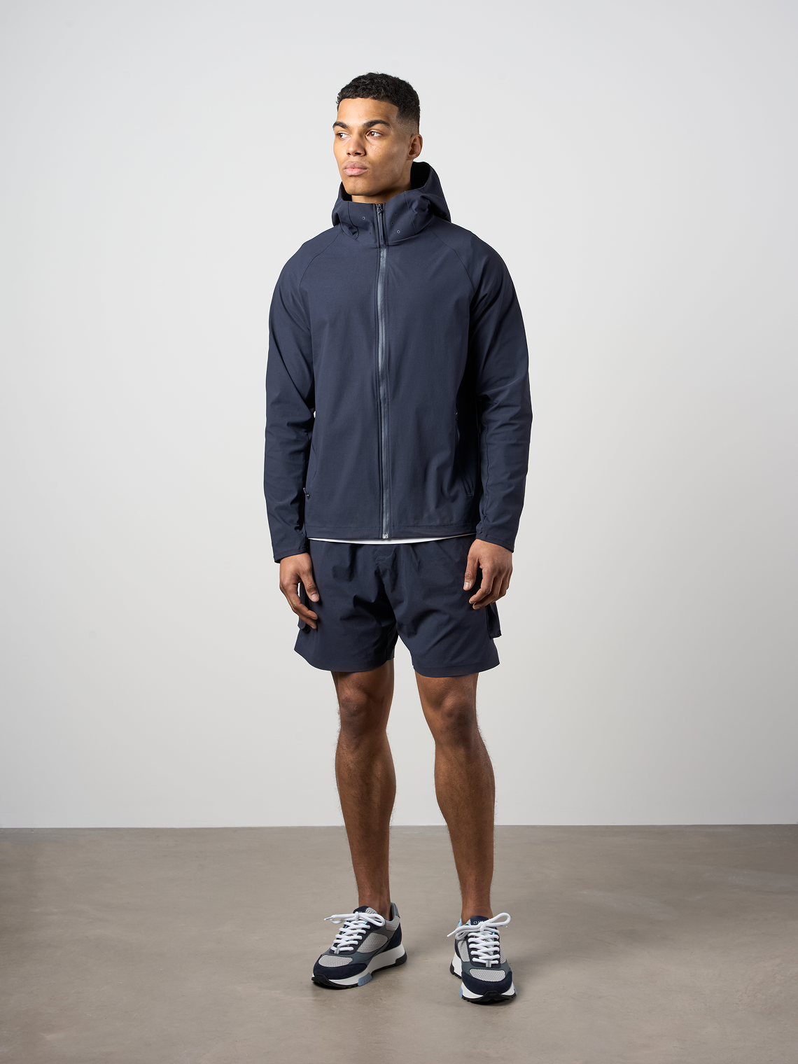 Woven Tech Windrunner Jacket Navy