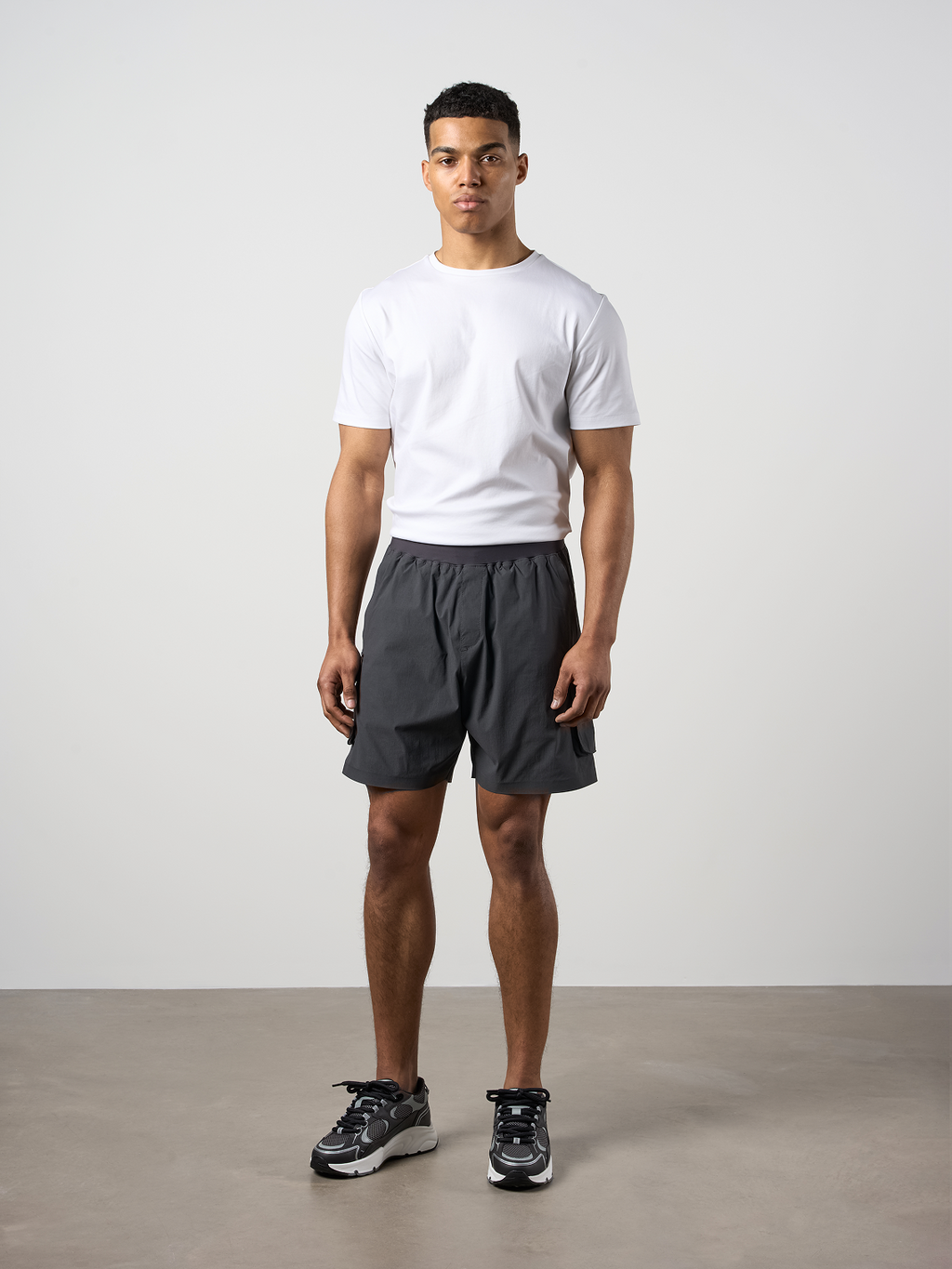 Woven Tech Shorts Charcoal
