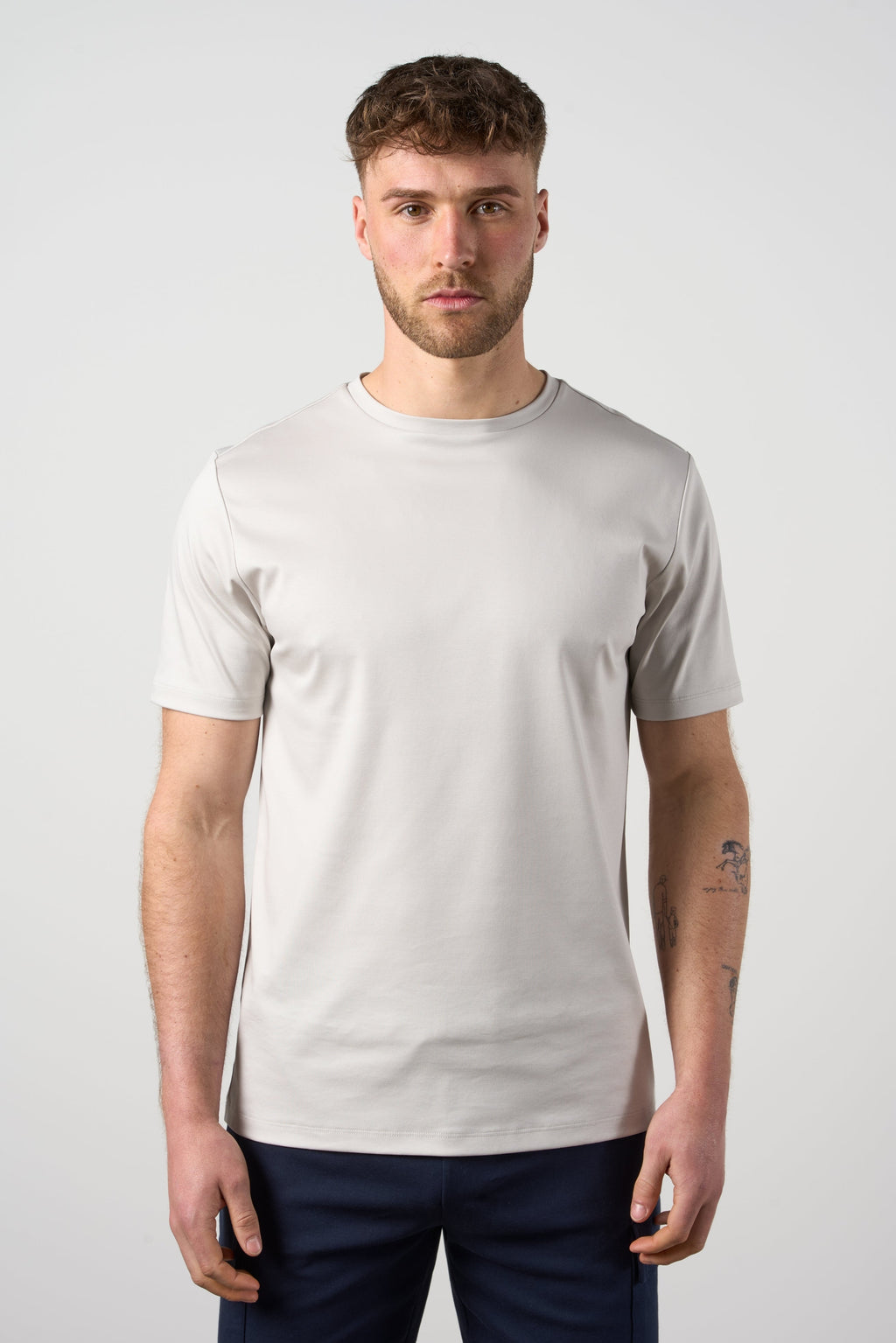 Mercerised Cotton T-shirt Dove Grey