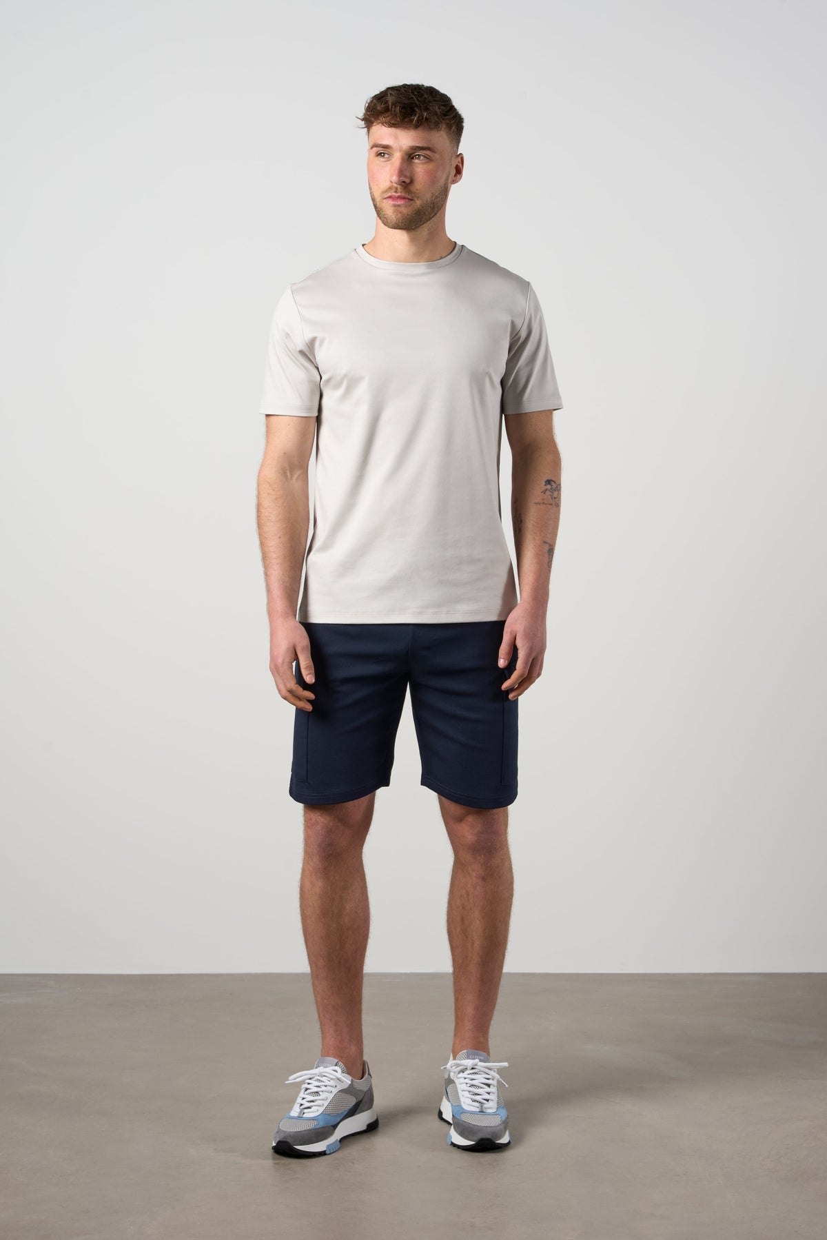 Mercerised Cotton T-shirt Dove Grey