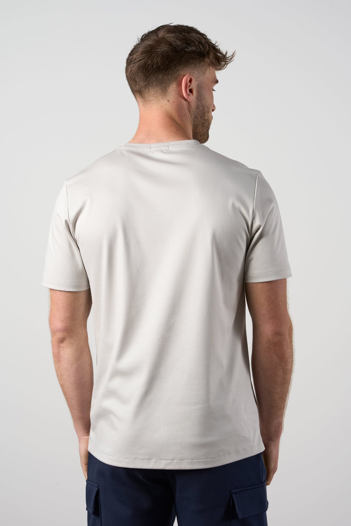 Mercerised Cotton T-shirt Dove Grey