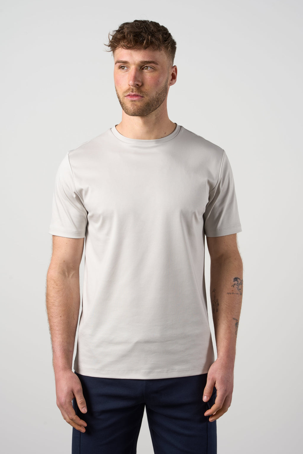 Mercerised Cotton T-shirt Dove Grey