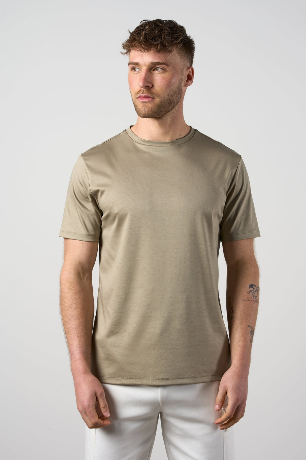Mercerised Cotton T-shirt Sage