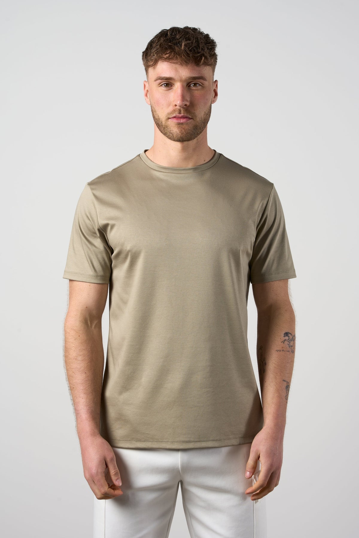 Mercerised Cotton T-shirt Sage