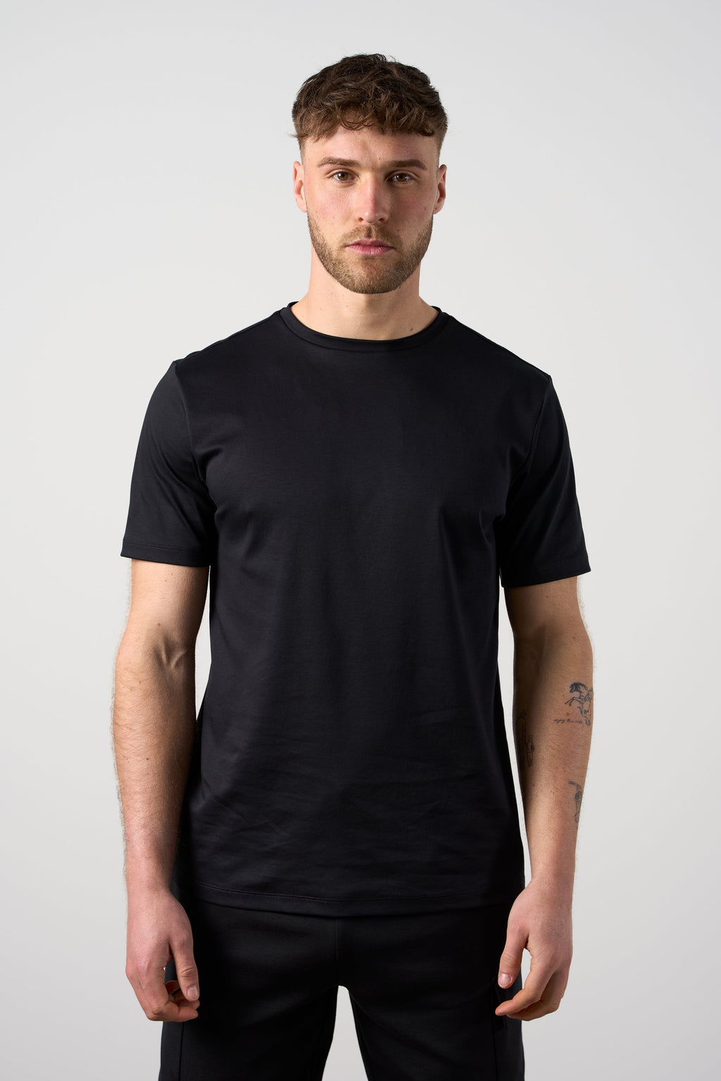Mercerised Cotton T-shirt Black