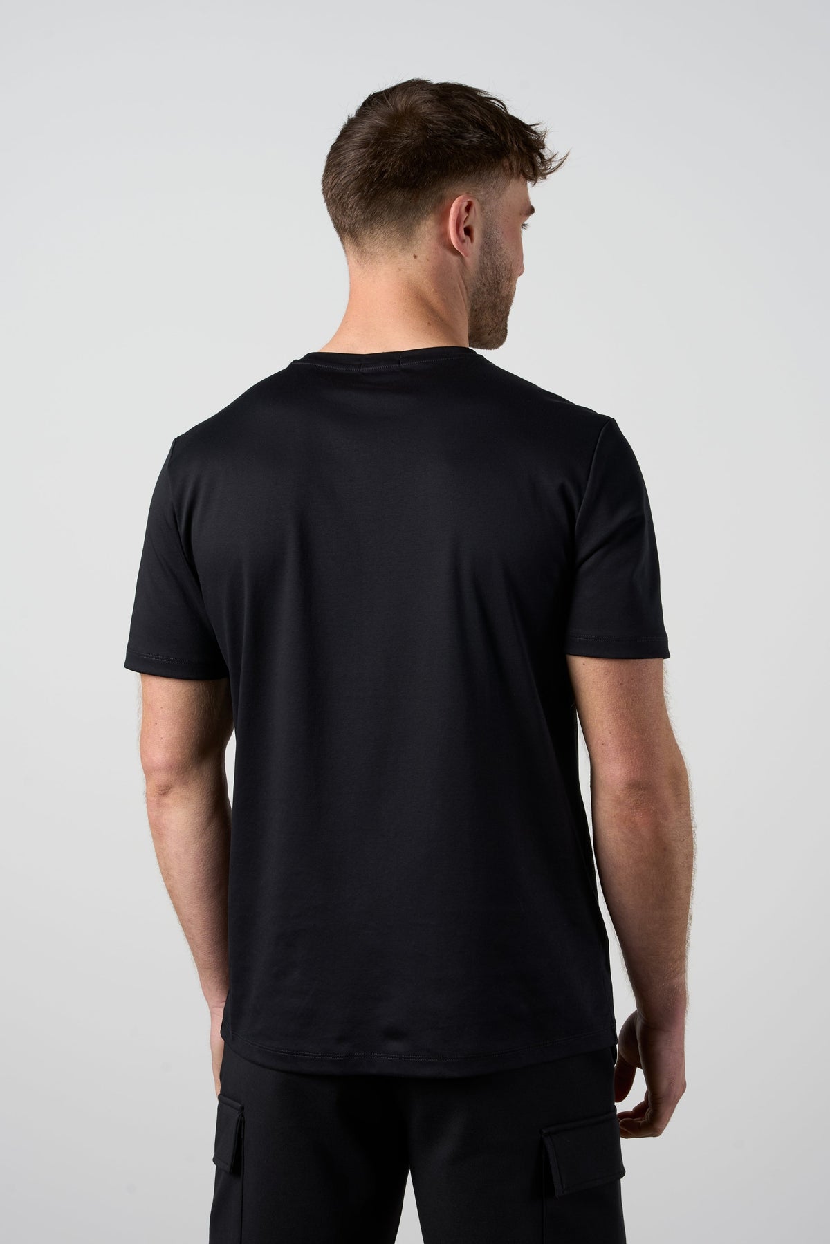 Mercerised Cotton T-shirt Black