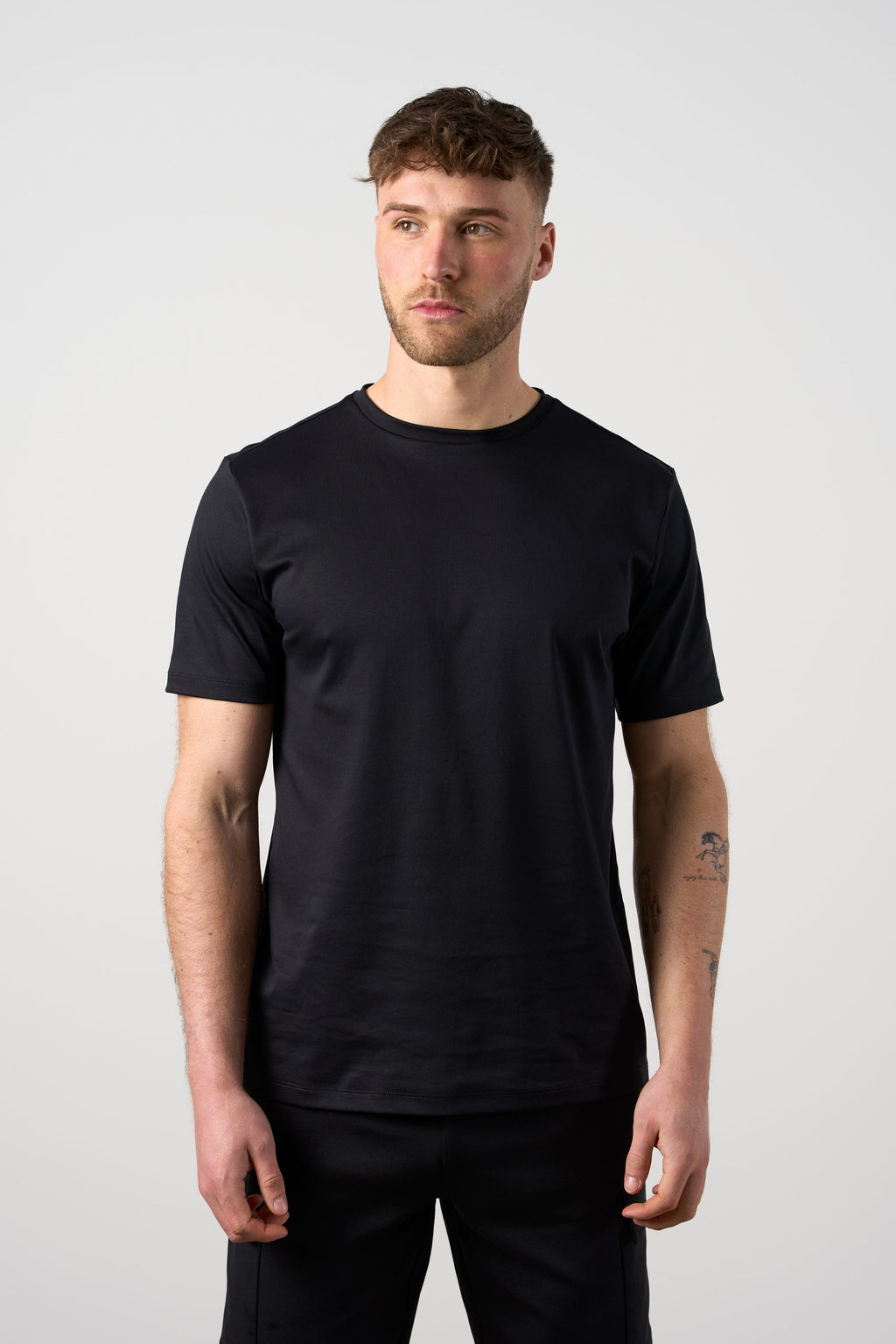 Mercerised Cotton T-shirt Black