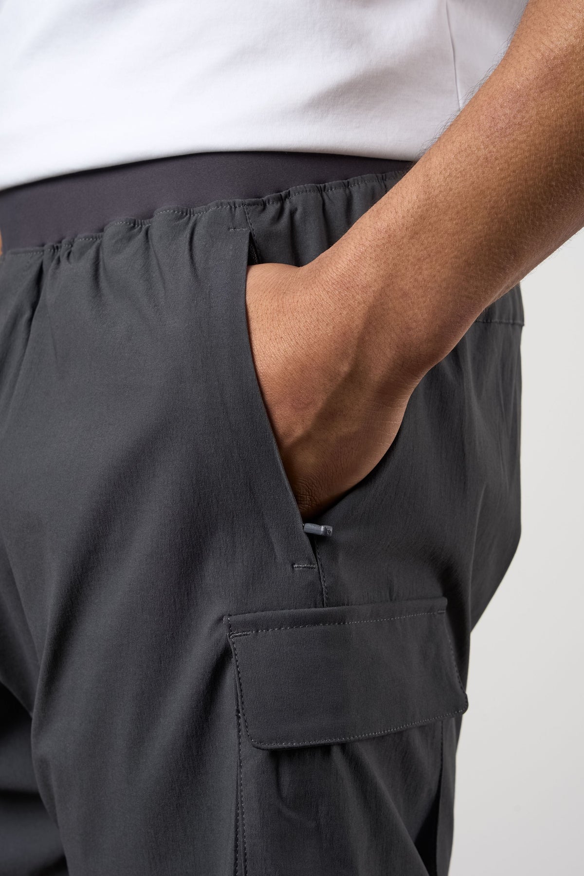 Woven Tech Shorts Charcoal