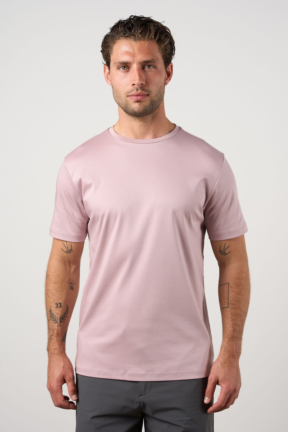 Mercerised Cotton T-shirt Lilac
