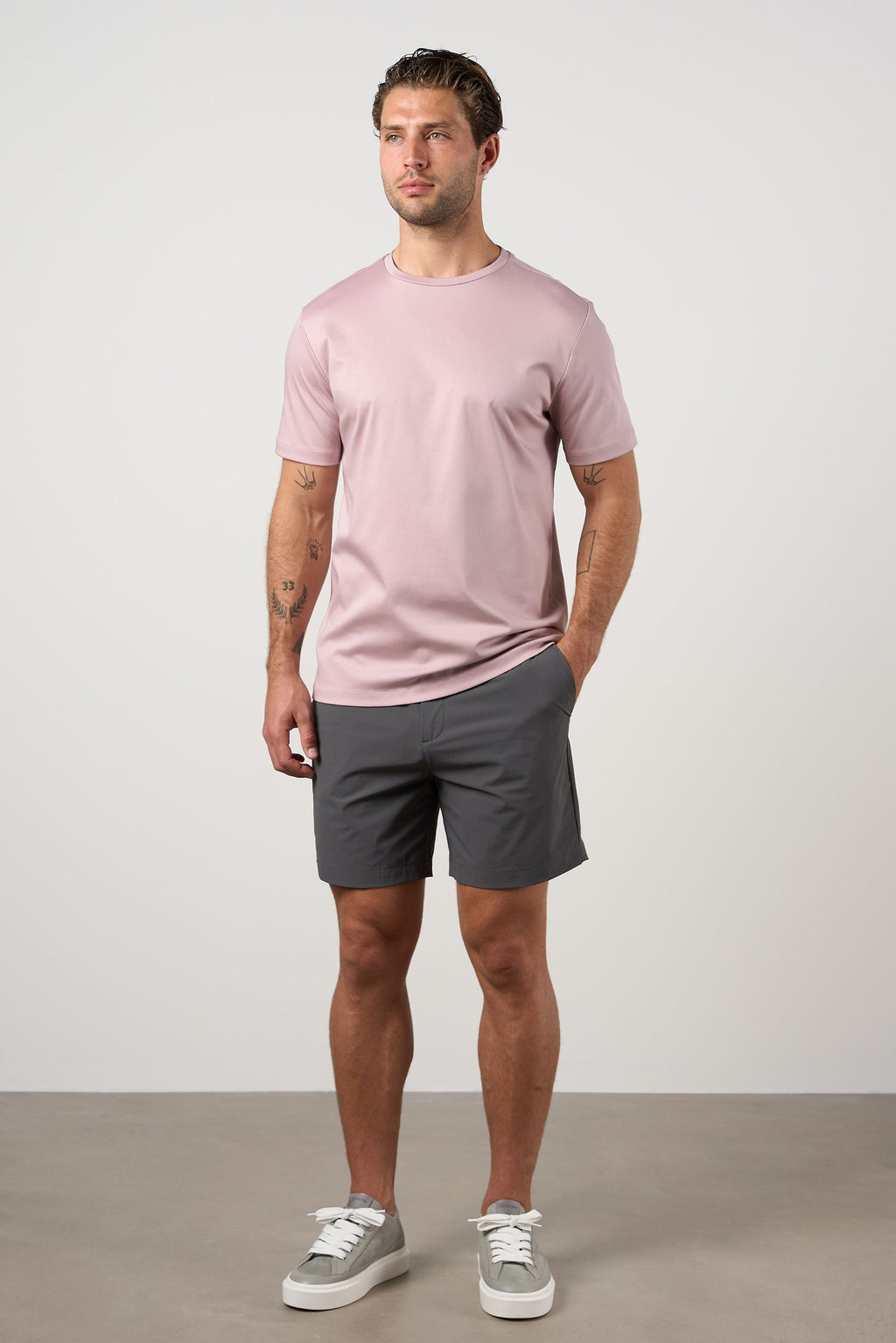 Mercerised Cotton T-shirt Lilac