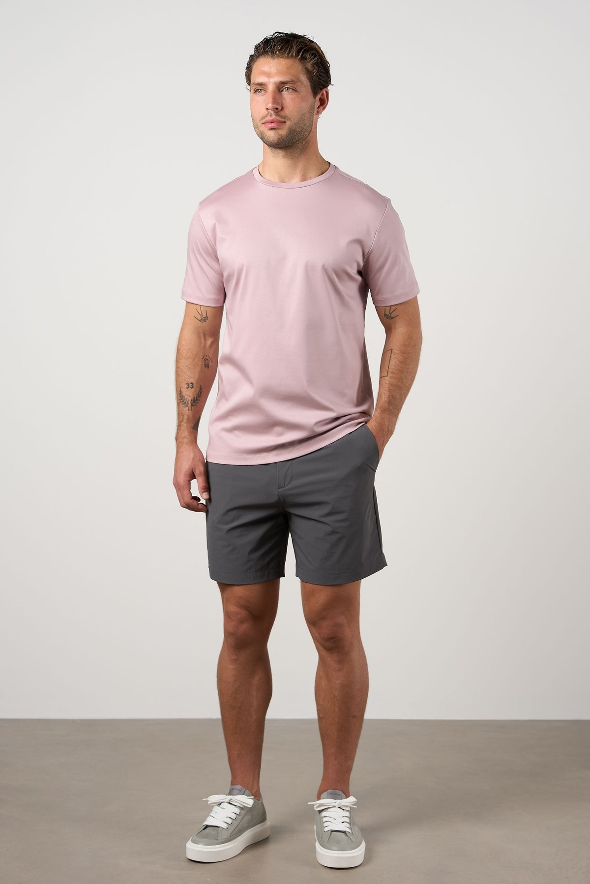 Mercerised Cotton T-shirt Lilac
