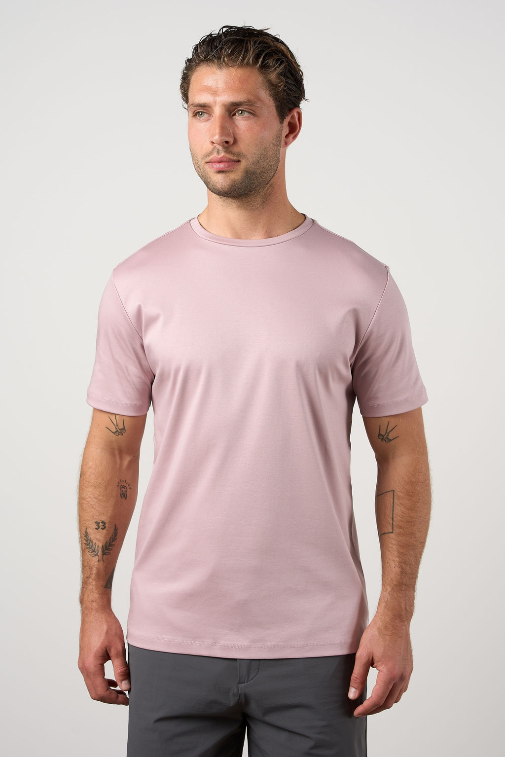 Mercerised Cotton T-shirt Lilac