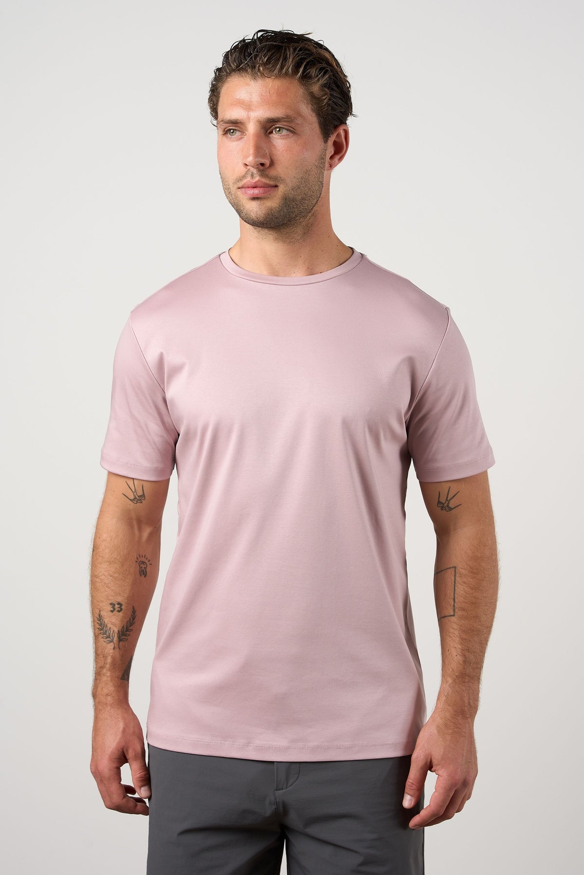 Mercerised Cotton T-shirt Lilac