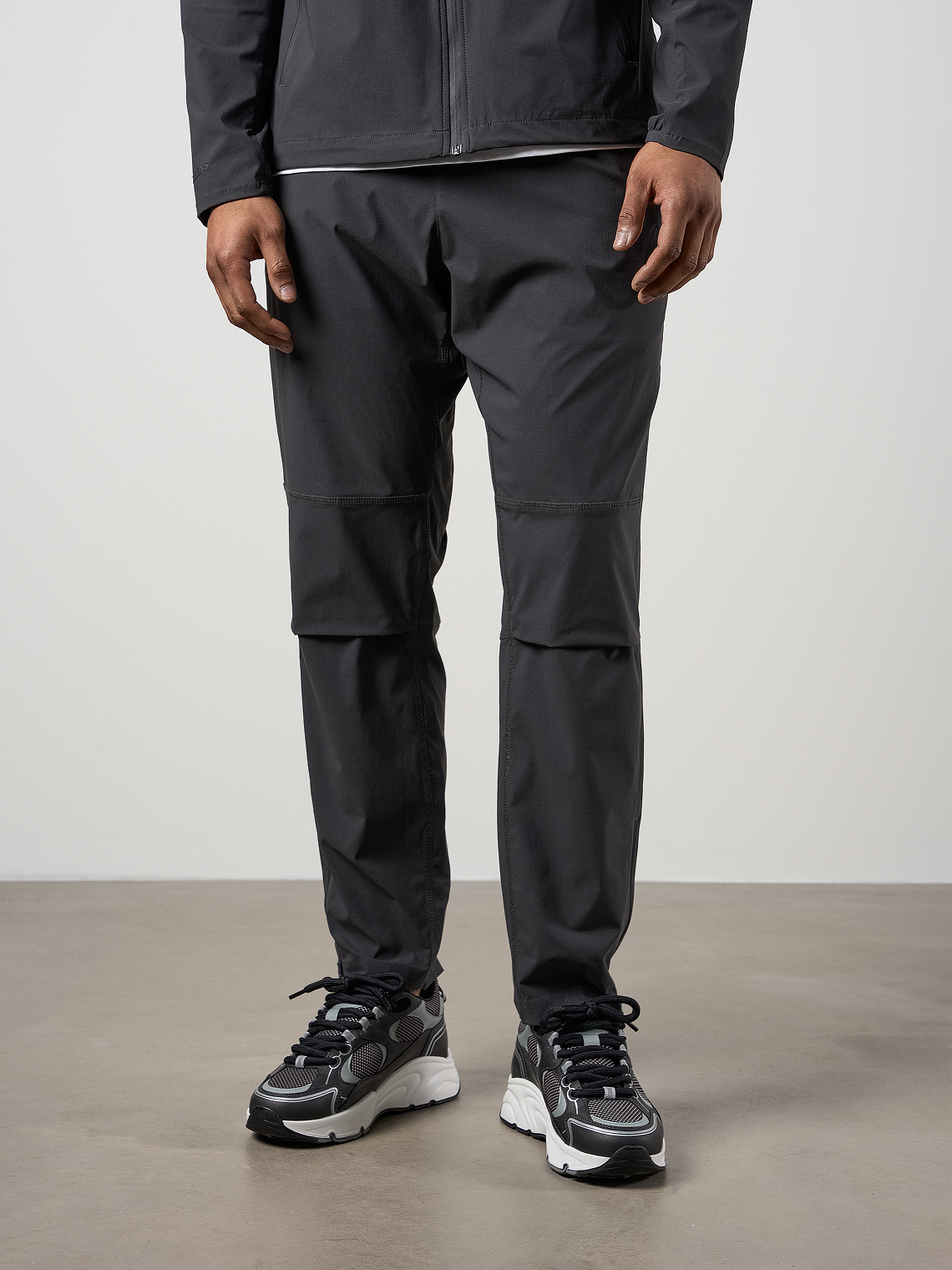 Woven Tech Track Pants Charcoal