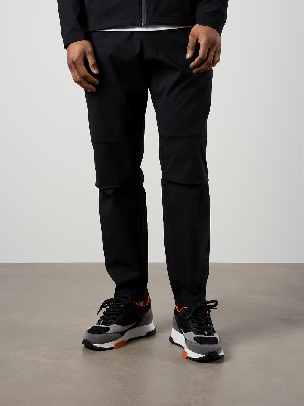 Woven Tech Track Pants Black