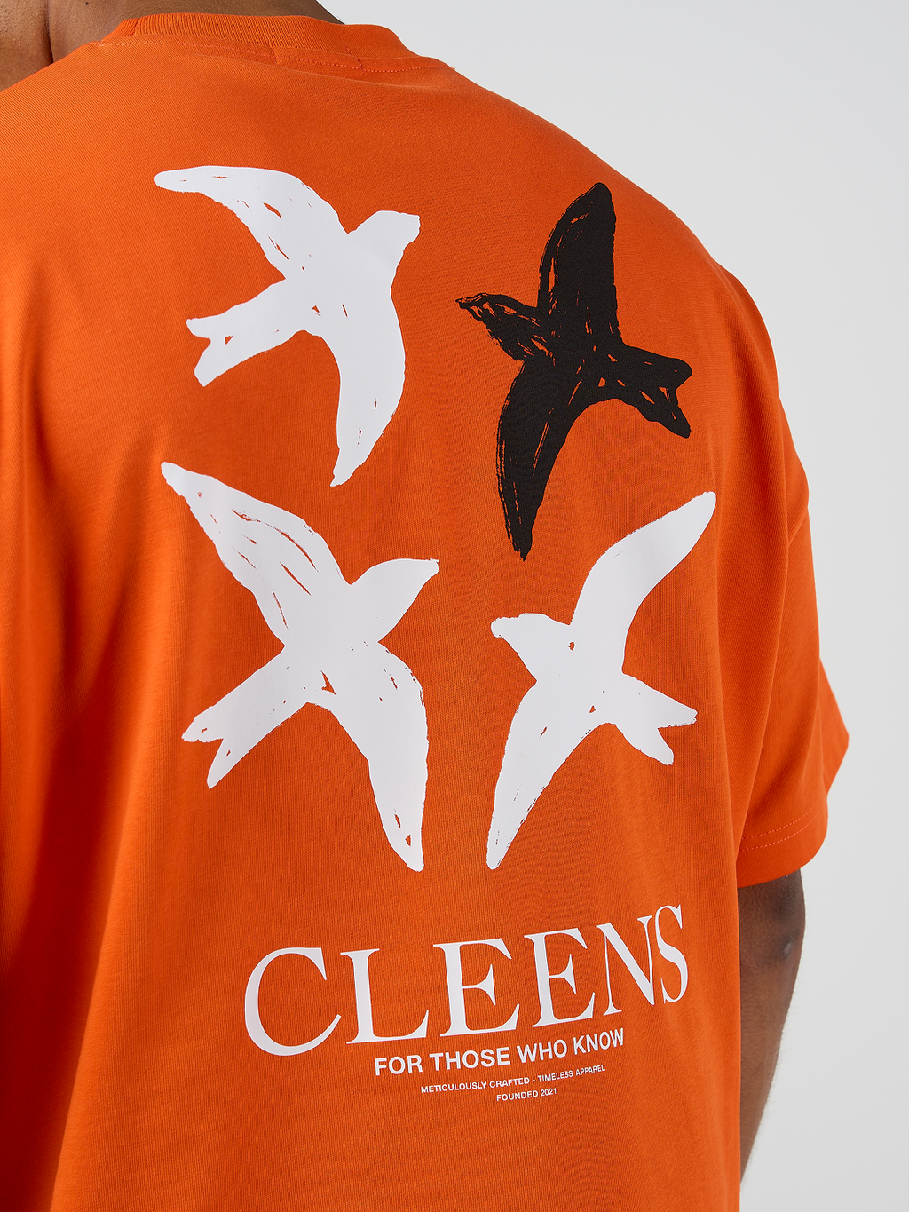 Bird Graphic T-shirt Orange