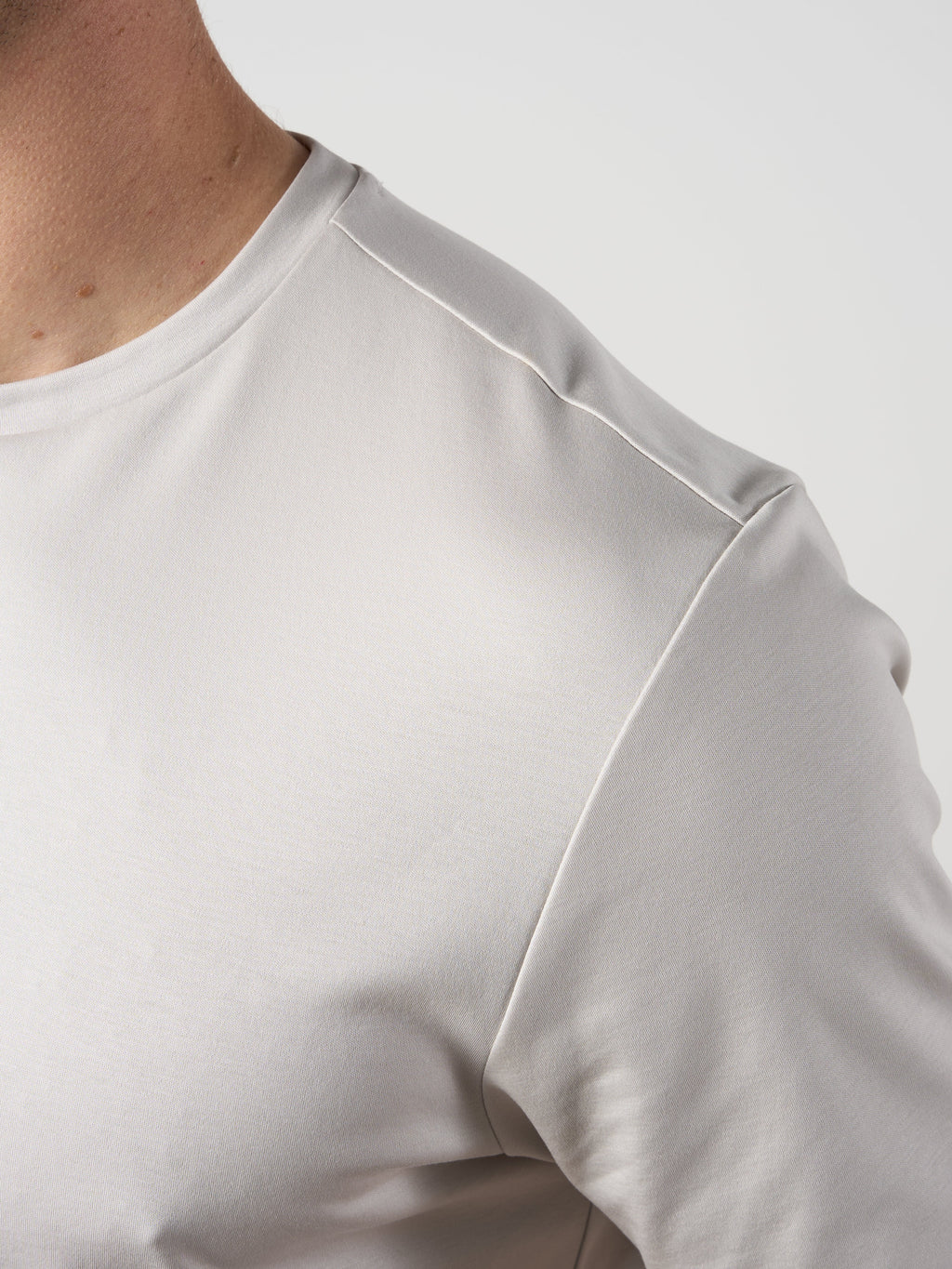 Mercerised Cotton T-shirt Dove Grey