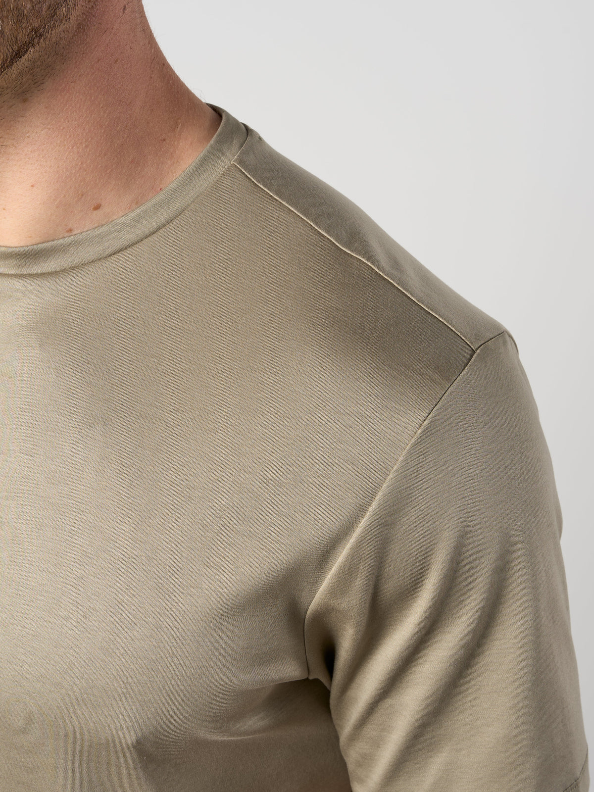 Mercerised Cotton T-shirt Sage