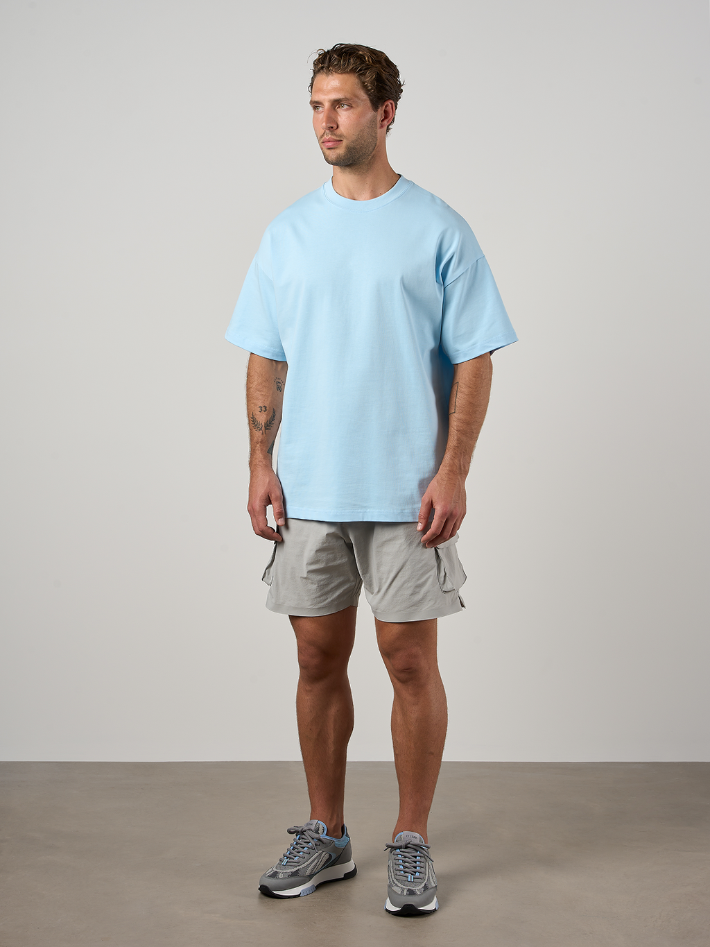 Relaxed Cotton T-Shirt Sky Blue