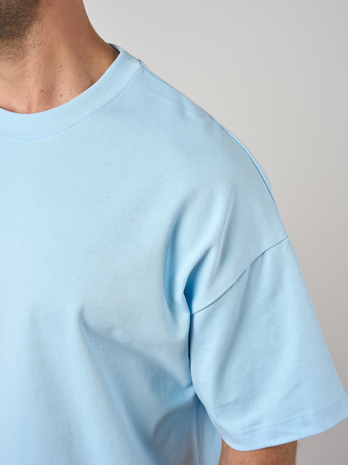 Relaxed Cotton T-Shirt Sky Blue