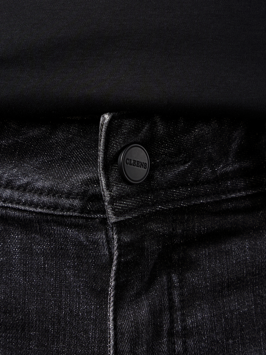 Straight Leg Denim Jeans Black