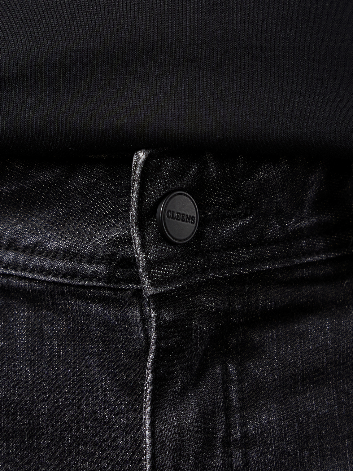 Straight Leg Denim Jeans Black