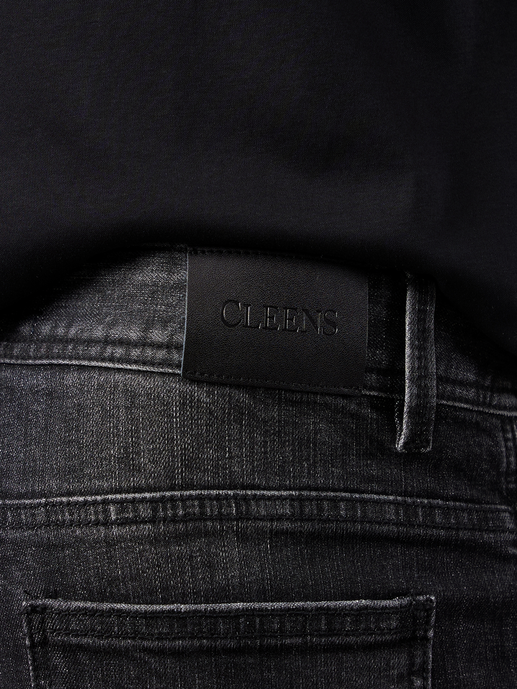 Straight Leg Denim Jeans Black