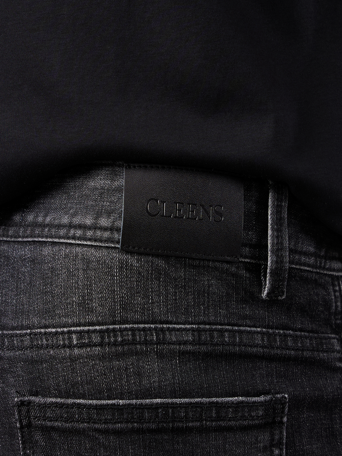 Straight Leg Denim Jeans Black