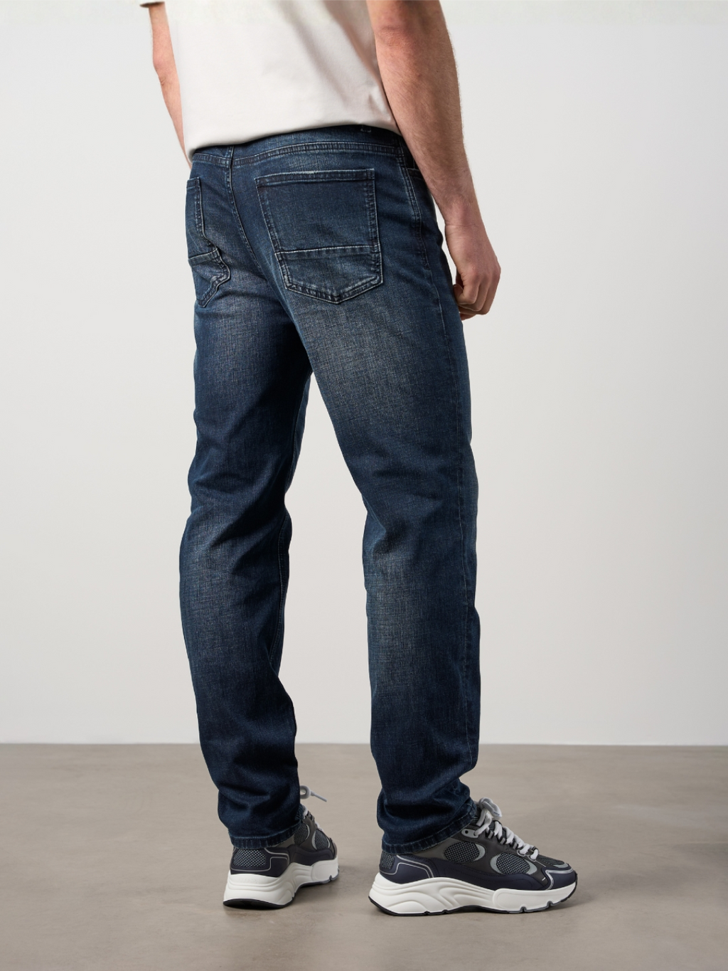 Straight Leg Denim Jeans Navy