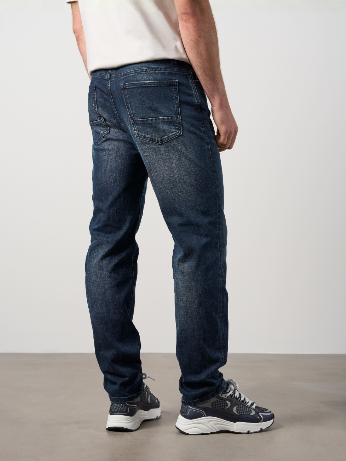 Straight Leg Denim Jeans Navy