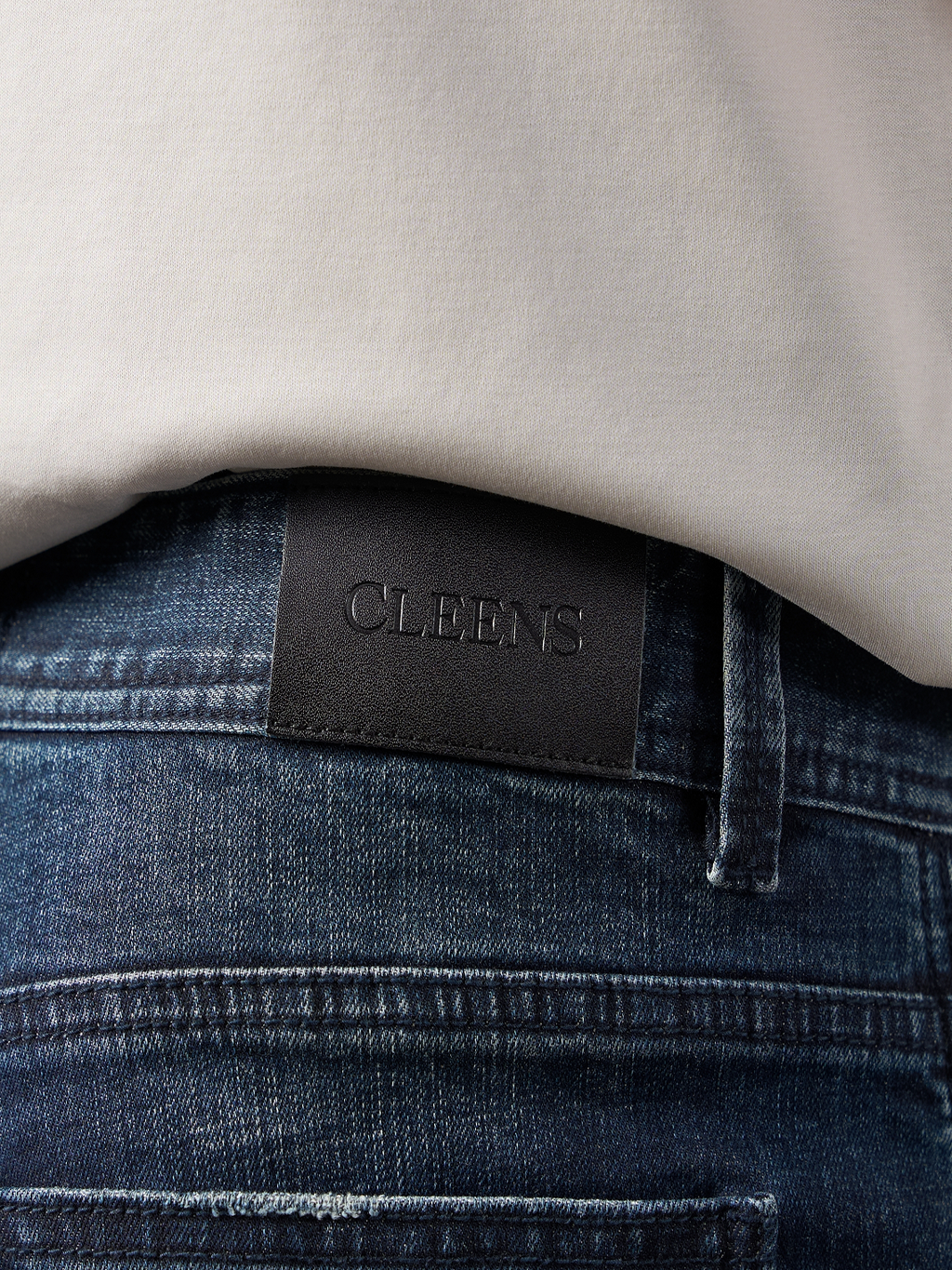 Straight Leg Denim Jeans Navy