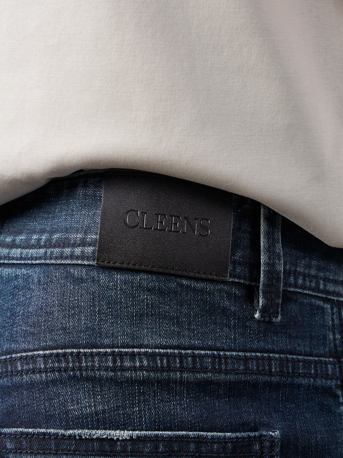 Straight Leg Denim Jeans Navy