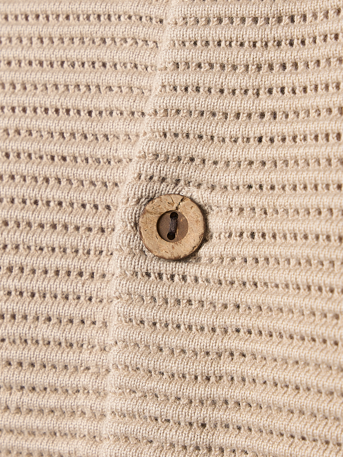 Textured Button Through Shirt Camel