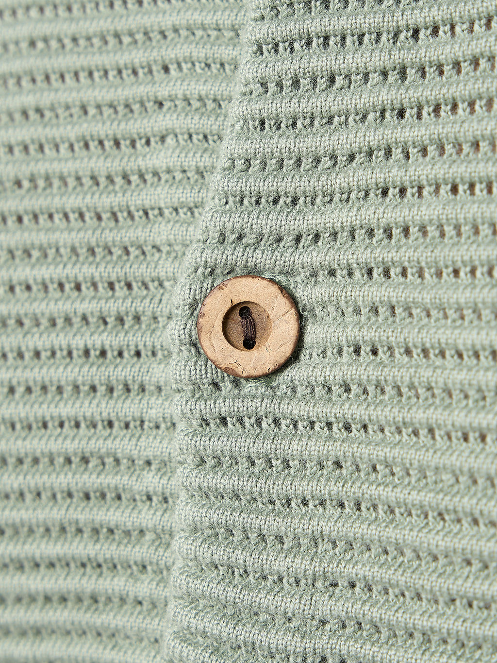 Textured Button Through Shirt Sage