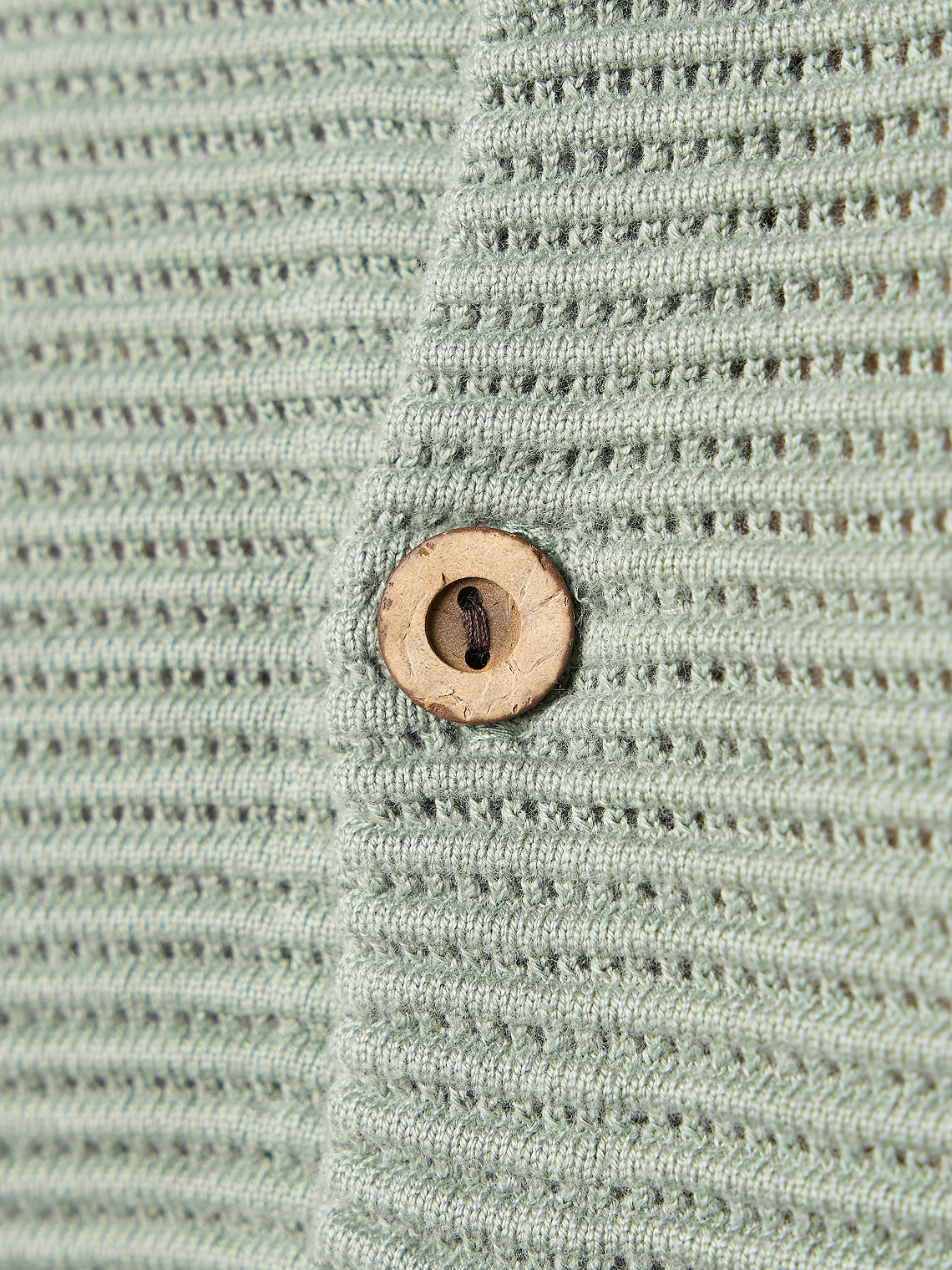Textured Button Through Shirt Sage