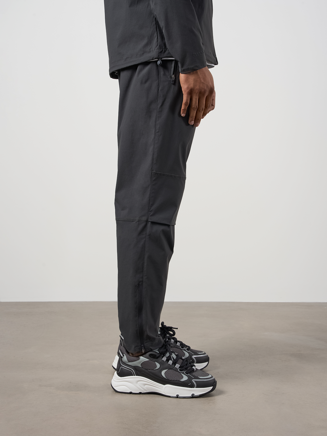 Woven Tech Track Pants Charcoal