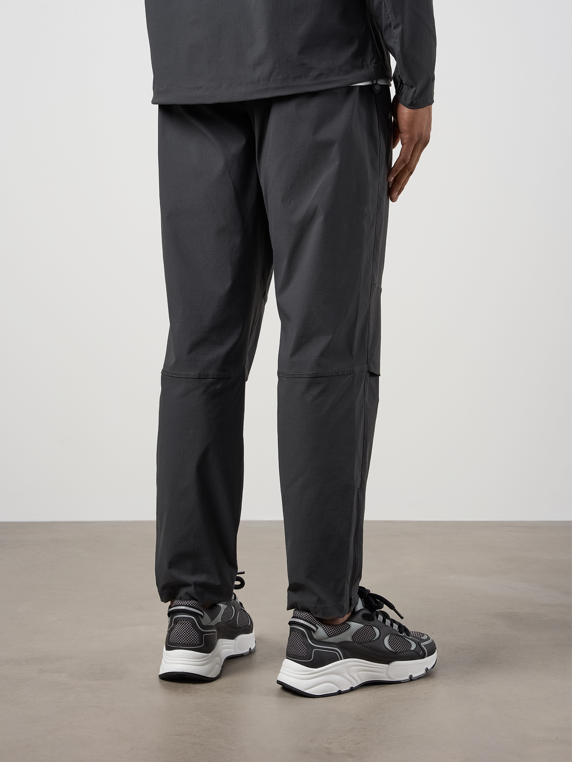 Woven Tech Track Pants Charcoal