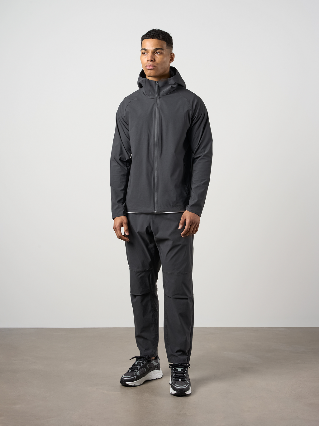 Woven Tech Track Pants Charcoal