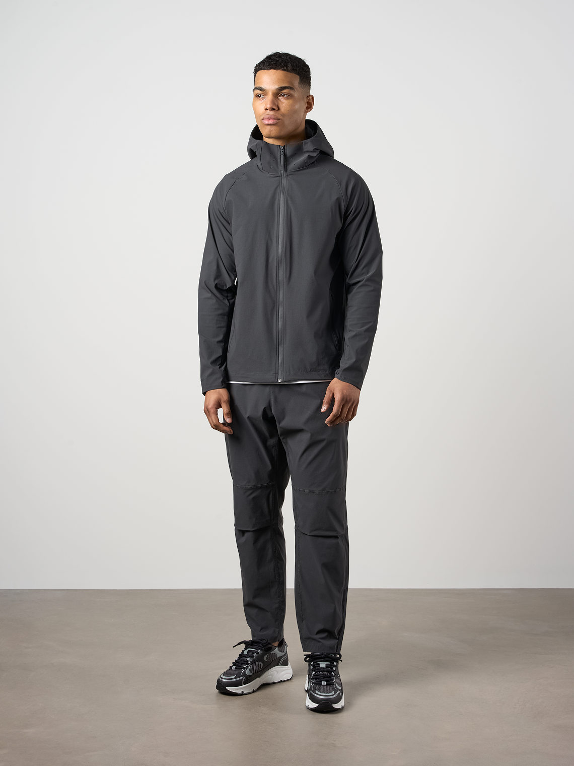 Woven Tech Track Pants Charcoal