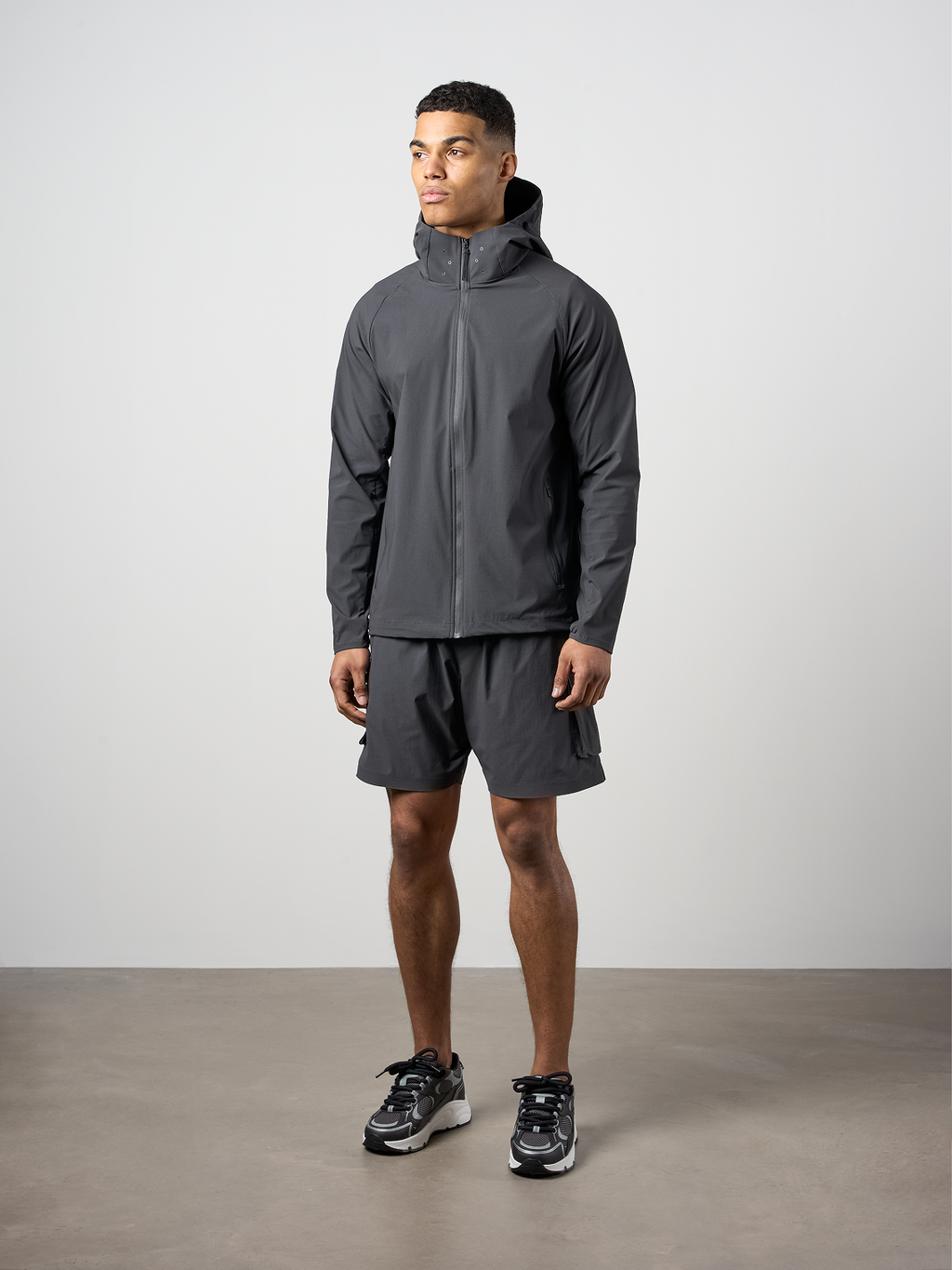 Woven Tech Shorts Charcoal