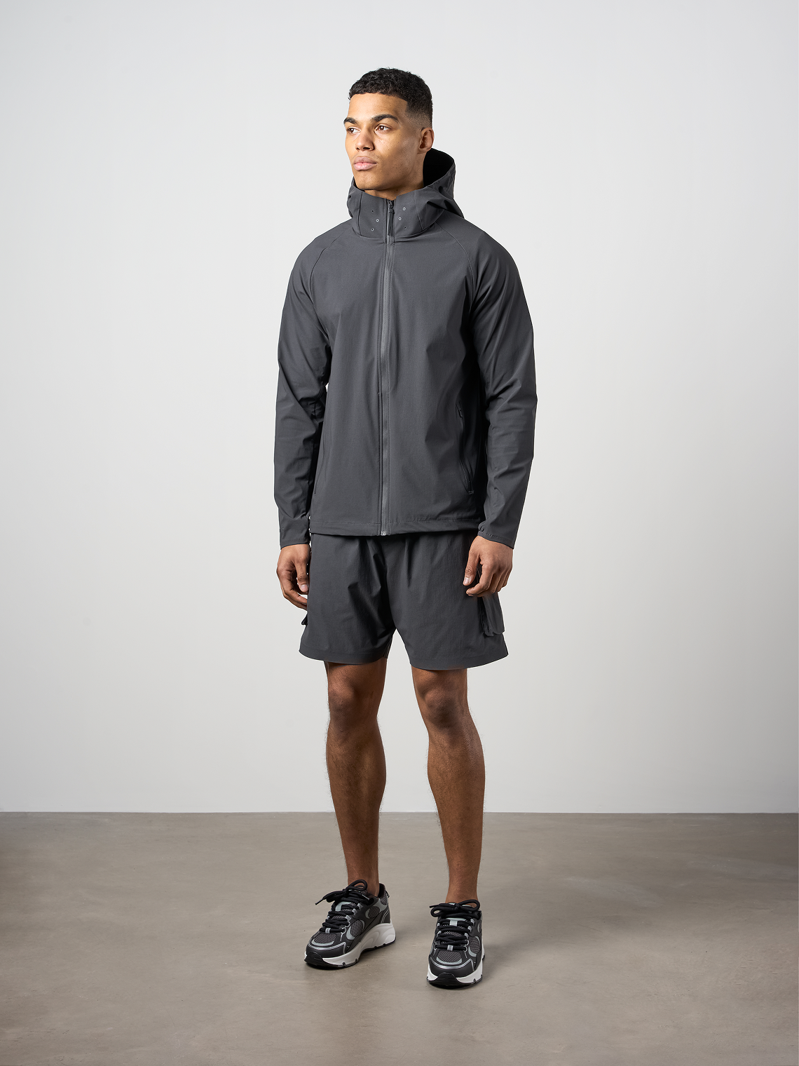 Woven Tech Shorts Charcoal