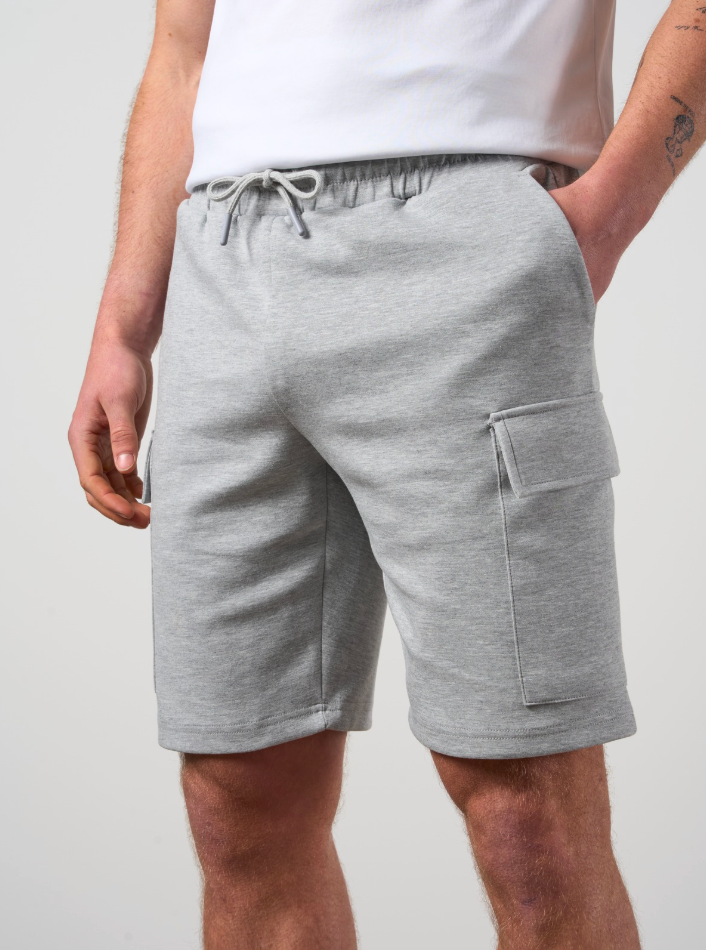 Tech Interlock Shorts Grey Heather